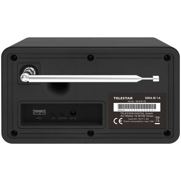 TELESTAR DIRA M 1 A EWF Kompakt mono-multifunktionsradio sort