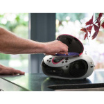 Lenco Bærbar FM-radio CD- og USB-afspiller Pink