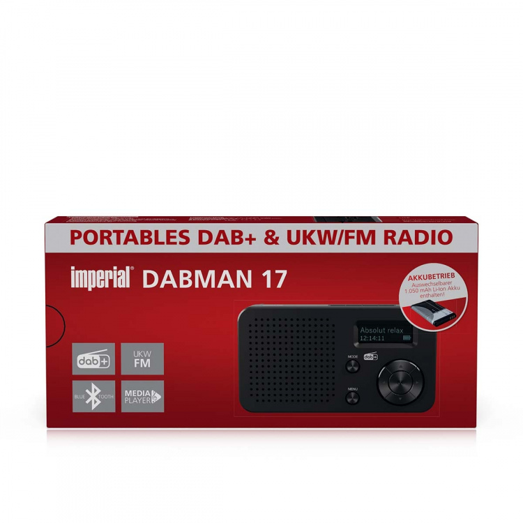 imperial DABMAN 17 bærbar DAB+/FM radio med Bluetooth sort