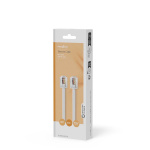 Nedis Telecom Kabel | RJ11 Hanstik | RJ11 Hanstik | 5.00 m | Kabeludformning: Fladt | Kabeltype: RJ11 | Gennemsigtig / Hvid