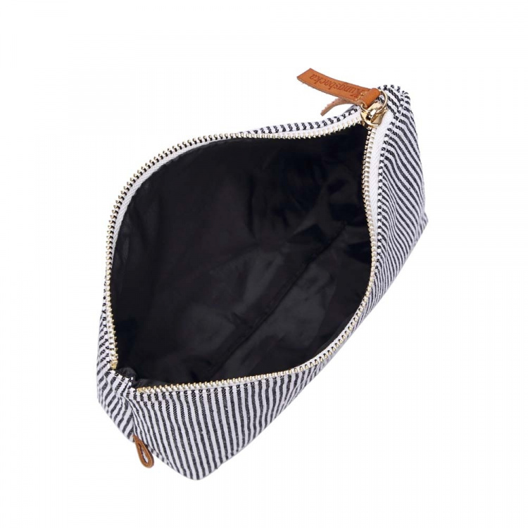 Kungsbacka Beauty Bag Frida Top medium Black and White Stripe