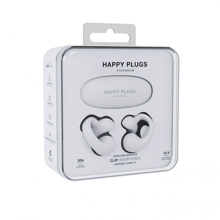 Happy Plugs Høretelefon Clip OWS True-Wireless Hvid Happy Plugs Høretelefon Clip OWS True-Wireless Hvid