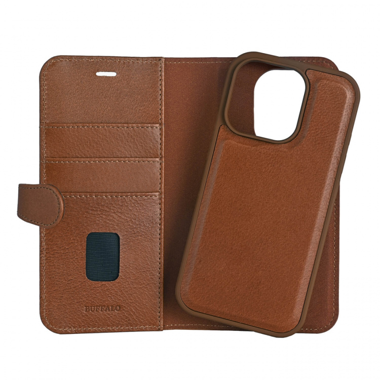 Buffalo Wallet 2i1 MagSeries 3 Kortrum MagSeries Brun - iPhone 16 Pro Buffalo Wallet 2i1 MagSeries 3 Kortrum MagSeries Brun - iPhone 16 Pro
