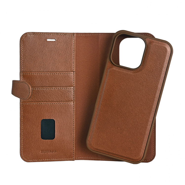 Buffalo Wallet 2i1 MagSeries 3 Kortrum MagSeries Brun - iPhone 16 Pro Max