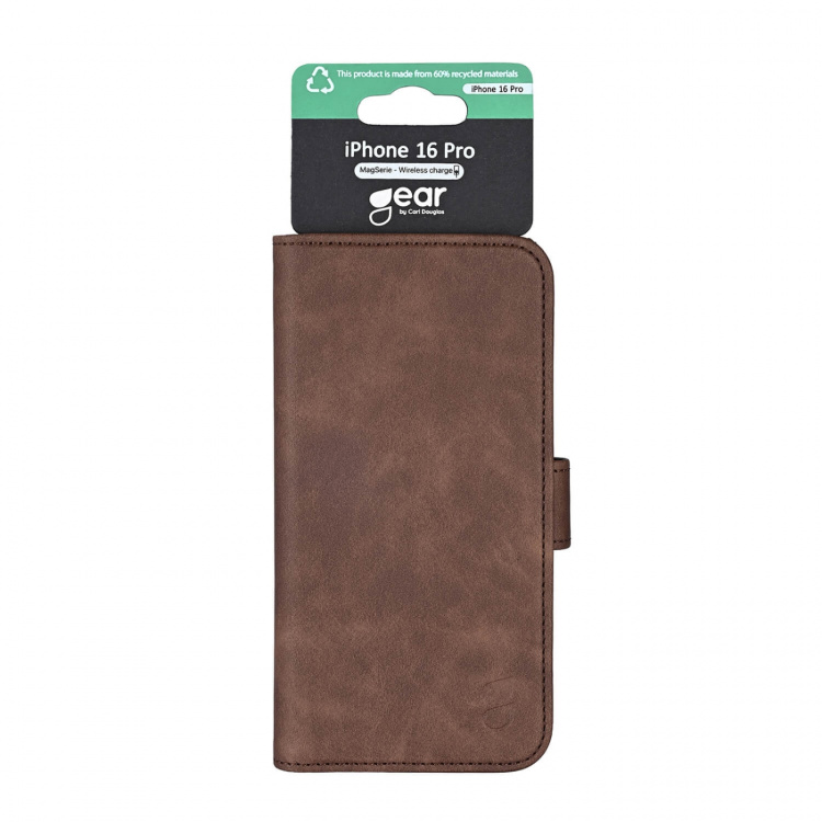 Gear Wallet 3 kortpladser Magseries Brun - iPhone 16 Pro
