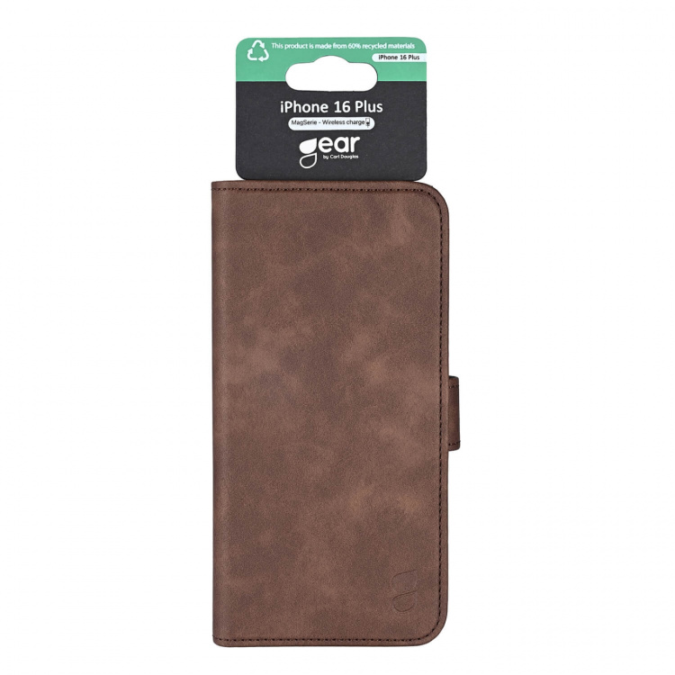 Gear Wallet 3 kortpladser Magseries Brun - iPhone 16 Plus