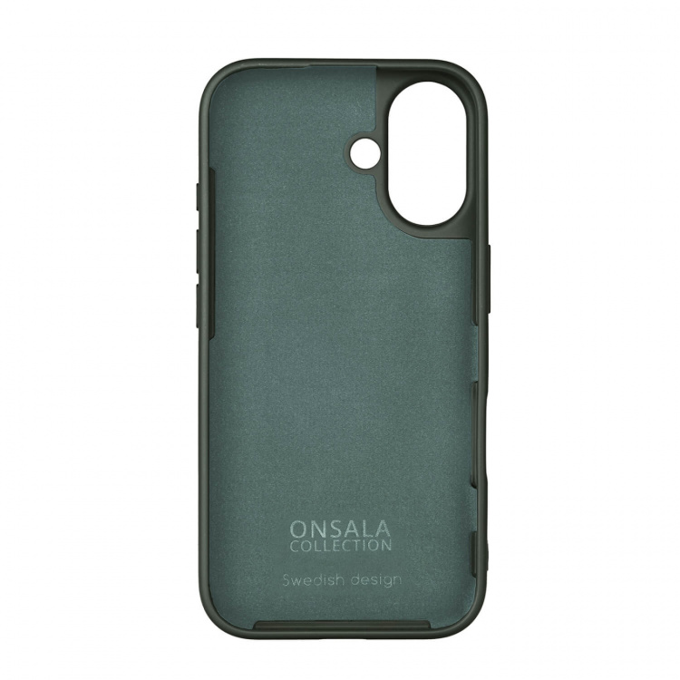 Onsala Mobilcover med Silikone Feel Olive Green - iPhone 16