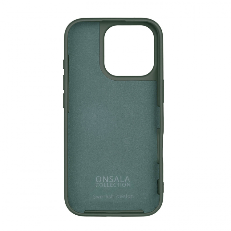 Onsala Mobilcover med Silikone Feel Olive Green - iPhone 16 Pro