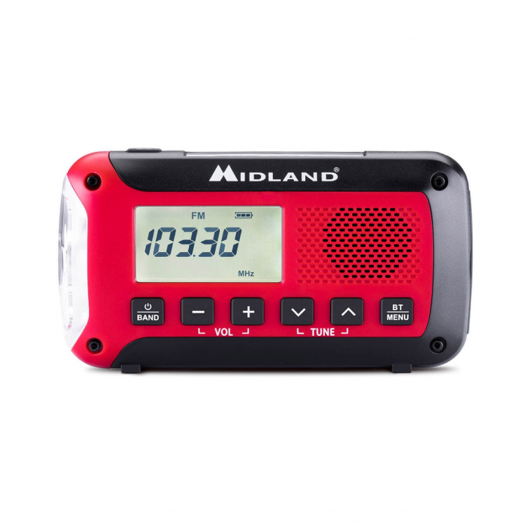 Midland Nødradio ER250BT Rød/Sort