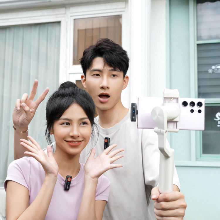 Hohem Mikrofon MIC-01 2TX 1RX Opladningsetui USB-C Hohem Mikrofon MIC-01 2TX 1RX Opladningsetui USB-C