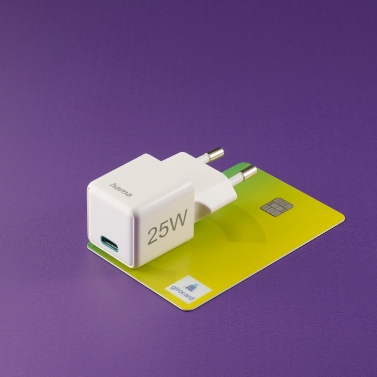 Hama Mini Hurtigoplader USB-C PD 25W Hvid