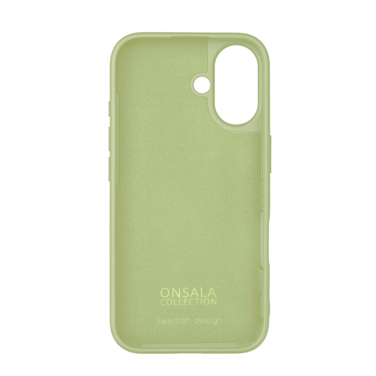 Onsala Mobilcover med Silikone Feel Lime - iPhone 16 Onsala Mobilcover med Silikone Feel Lime - iPhone 16