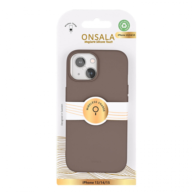 Onsala Mobilcover med Silikonefølelse Chocolate - iPhone 13/14/15