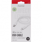 Hama Ladekabel USB-C til Lightning 1,0m Hvid