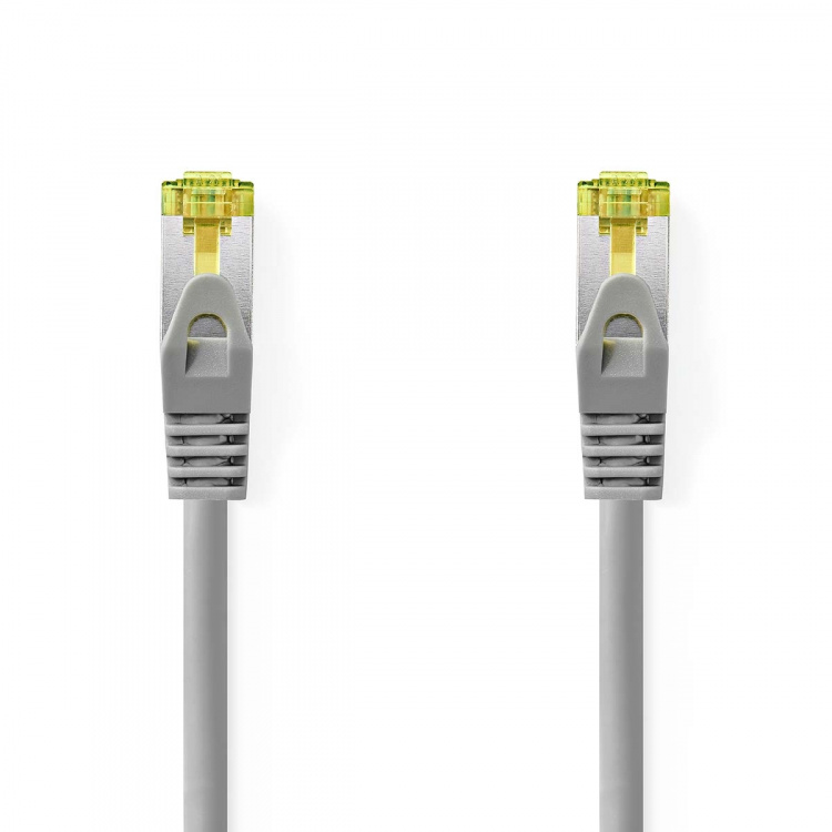 Nedis CAT7 netværkskabel | S/FTP | RJ45 Han | RJ45 Han | 0.25 m | Snagless | Runde | LSZH | Grå | Label
