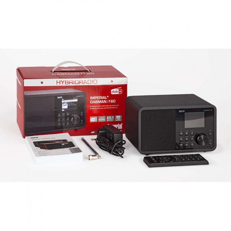 imperial DABMAN i160 DAB+ og internetradio Sort