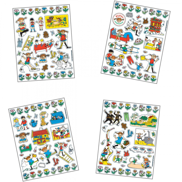 Barbo Toys Pippi-klistermærker Villa Villekulla m. 140 klistermærker