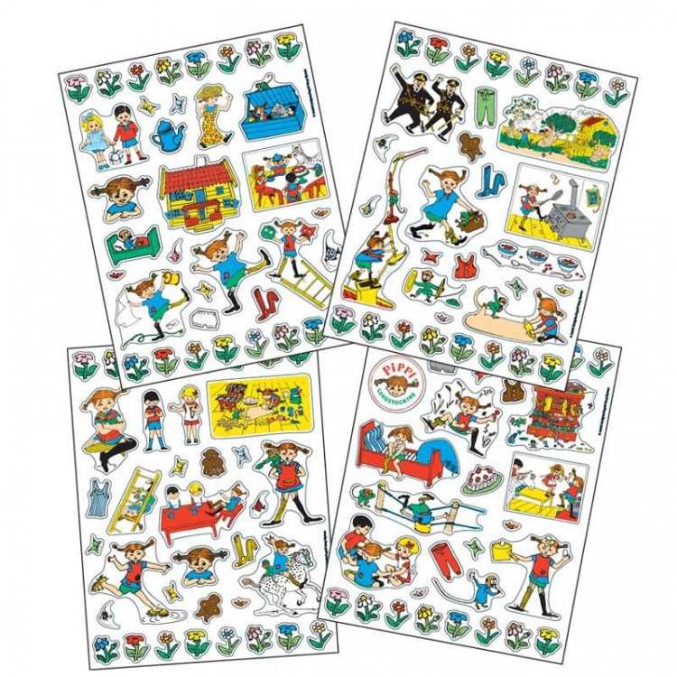 Barbo Toys Pippi-klistermærker Villa Villekulla m. 140 klistermærker