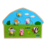 Barbo Toys Peppa Pig-formet træpuslespil - Playground