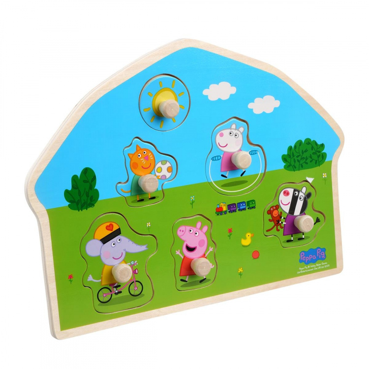 Barbo Toys Peppa Pig-formet træpuslespil - Playground