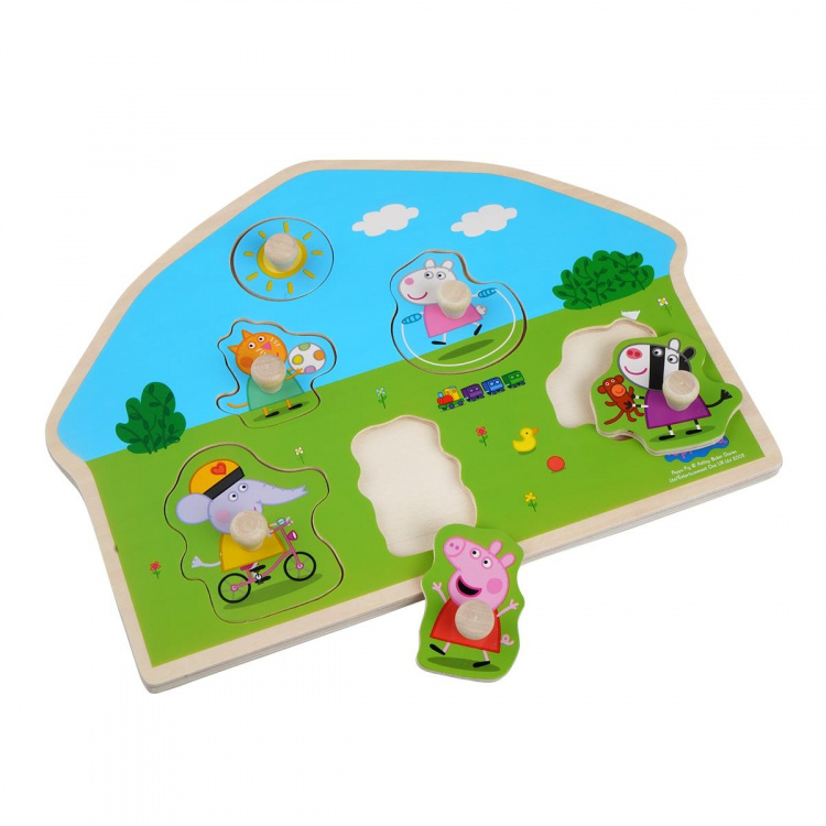 Barbo Toys Peppa Pig-formet træpuslespil - Playground
