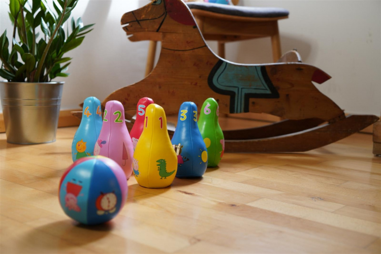 Barbo Toys Peppa Pig blødt bowling-sæt