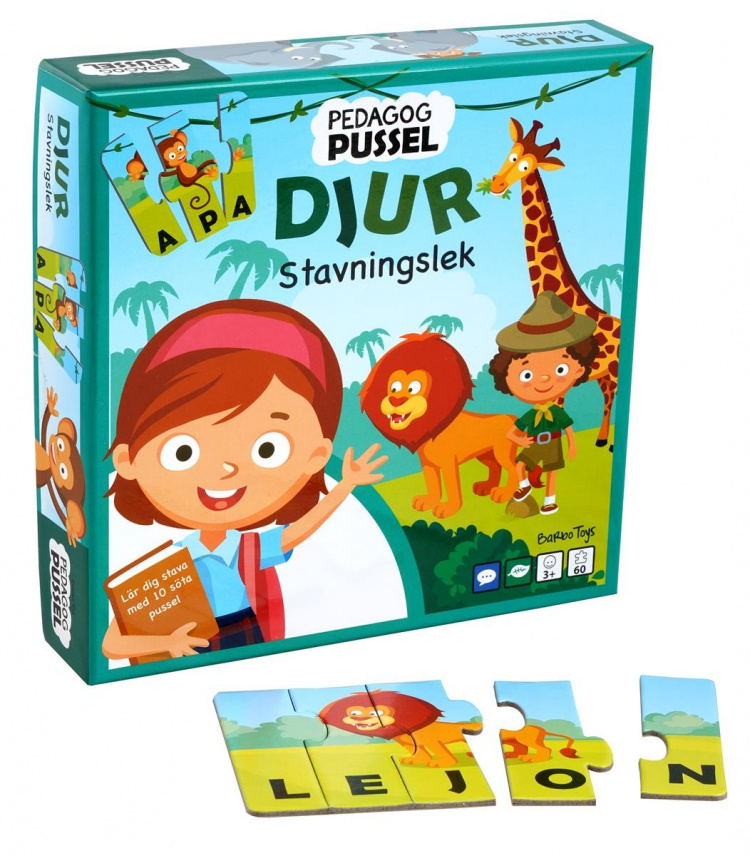 Barbo Toys Barbo Classic Pedagog Pussel Djur Stavningslek (SE)