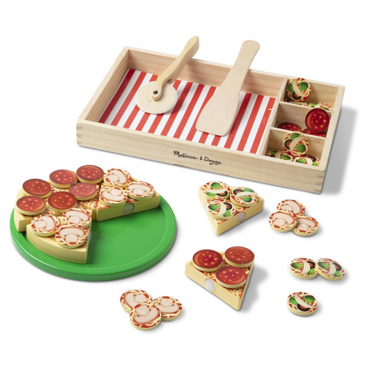 Melissa & Doug Food Play Træpizza