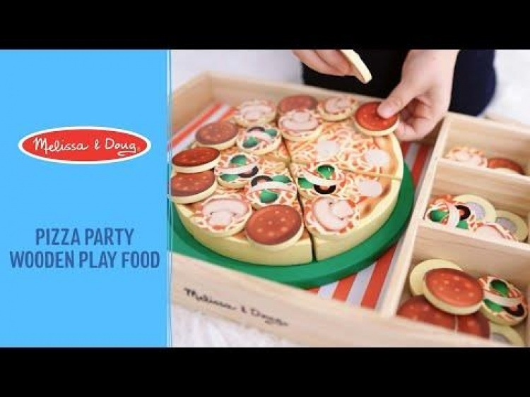 Melissa & Doug Food Play Træpizza