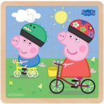 Barbo Toys Peppa Pig træpuslespil Bikeride