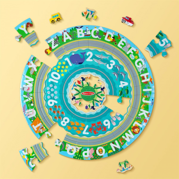 Melissa & Doug Gulvpuslespil og legesæt Round the Shore