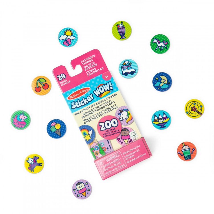 Melissa & Doug Klistermærke WOW! Mini Activity Pad & Refill Stickers : Favorit ting