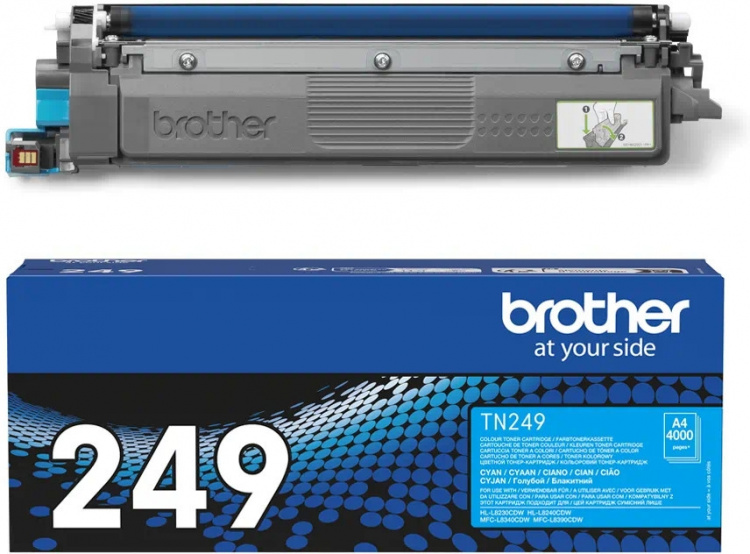 Brother TN249C laserblækpatron, cyan