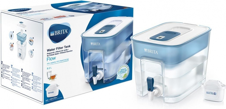 BRITA Flow vandfiltreringstank med dispenser, 8,2 l BRITA Flow vandfiltreringstank med dispenser, 8,2 l