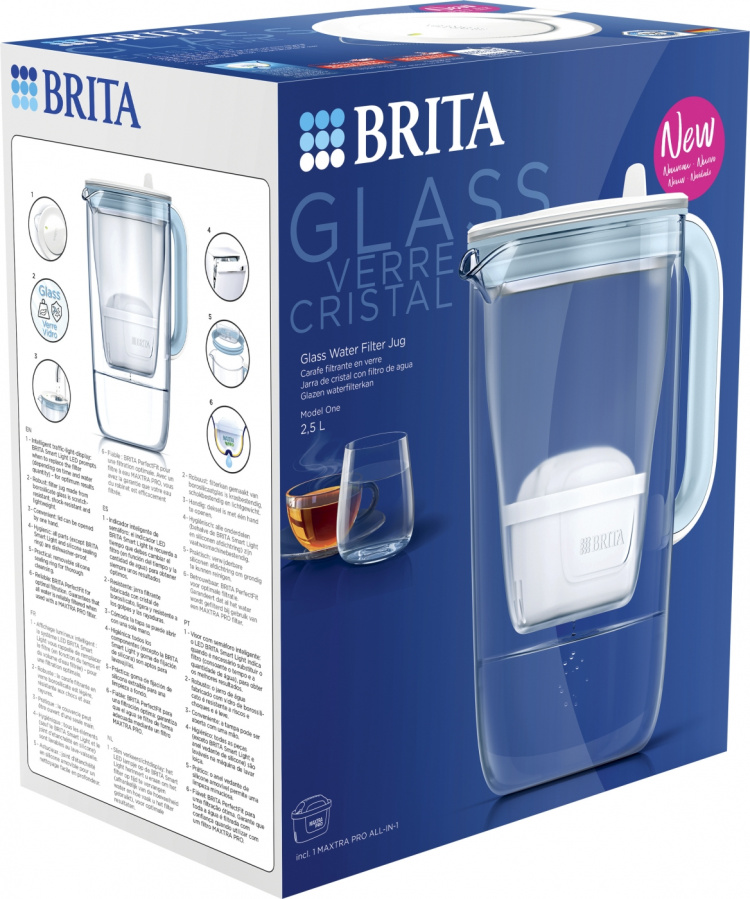 BRITA Glaskande, glas, 1,5L BRITA Glaskande, glas, 1,5L