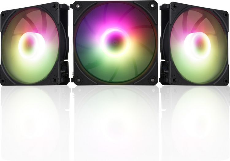 Blackstorm Luna UF120 ARGB PWM blæserpakke, sort, 120 mm, 3 stk. pakke
