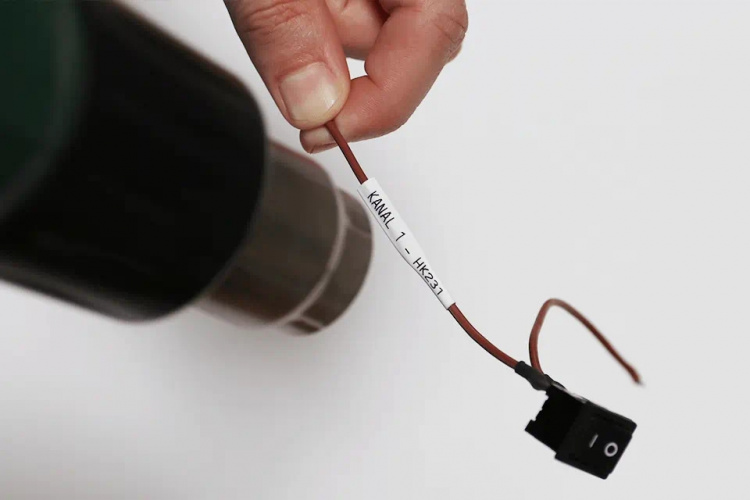 Brother HSe-231E, sort tekst på hvid baggrund, bredde 11,2 mm