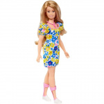 Barbie Fashionistas - Down Syndrome iført blomstret kjole (HJT05)