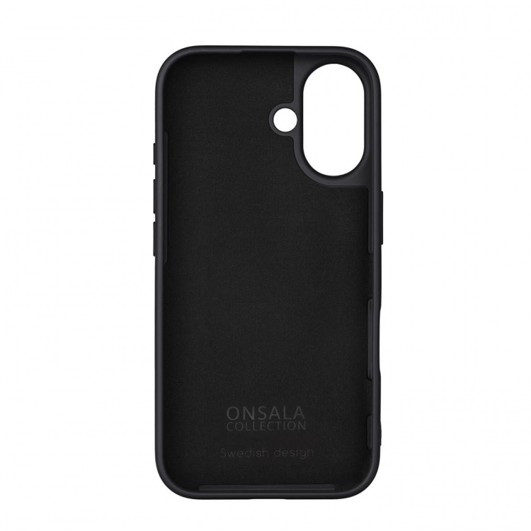 Onsala Mobilcover med Silikone Feel Black - iPhone 16