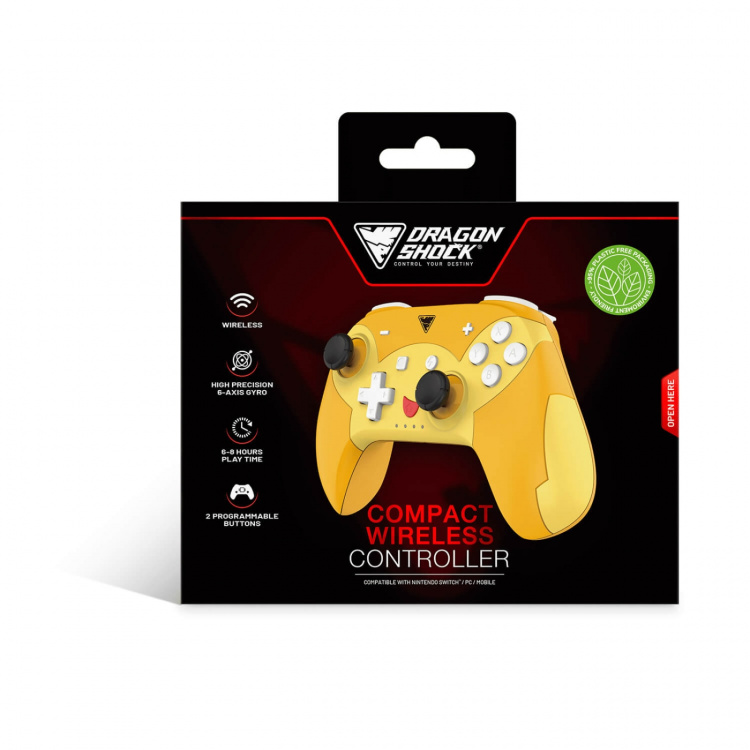 DragonShock Trådløs Controller Poptop til NSW Pikachu