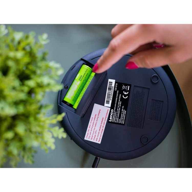 Lenco Bærbar cd-afspiller med opladningsfunktion