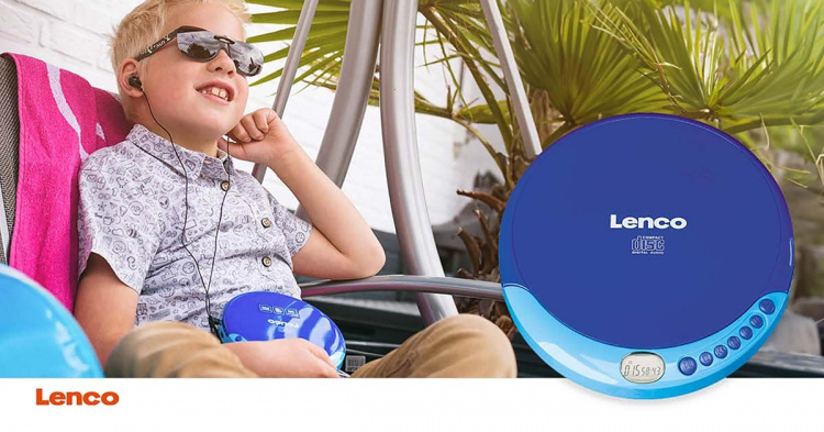 Lenco Bærbar cd-afspiller med opladningsfunktion Blå Lenco Bærbar cd-afspiller med opladningsfunktion Blå