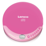 Lenco Bærbar cd-afspiller med opladningsfunktion Pink