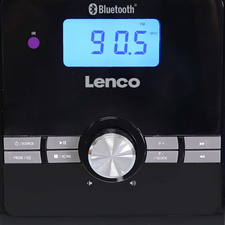 Lenco Mikrosæt med CD/MP3 Bluetooth® USB-fjernbetjening Sort Lenco Mikrosæt med CD/MP3 Bluetooth® USB-fjernbetjening Sort
