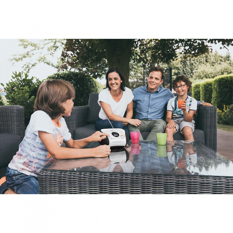 Lenco Bærbar stereo FM-radio med CD Hvid