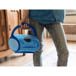 Lenco Boombox med cd-afspiller, FM-radio og klistermærker Blå