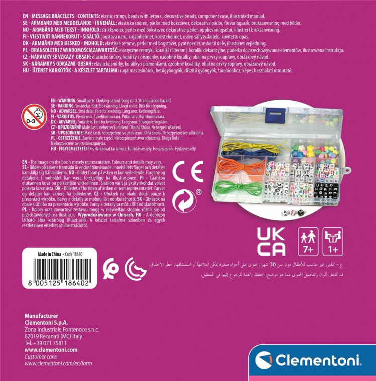 Clementoni Crazy Chic armbånd med budskaber