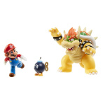 JAKKS Pacific Super Mario 4 tommer figursæt Mario vs. Bowser