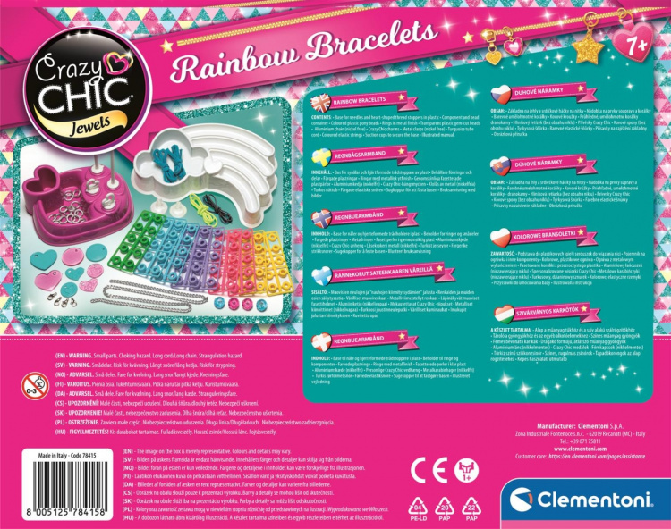Clementoni Crazy Chic regnbue-armbånd