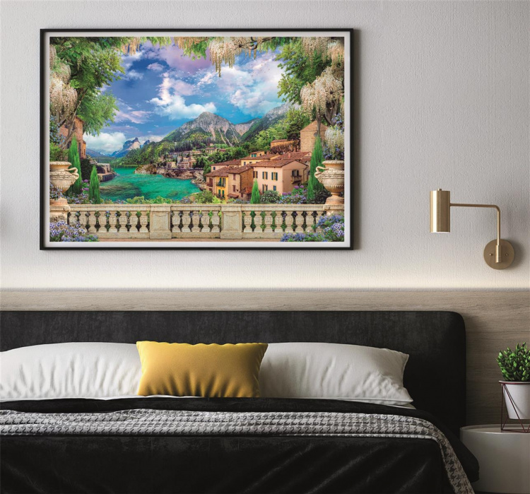 Clementoni 3000 stk Kollektion af høj kvalitet Frodig terrasse ved søen